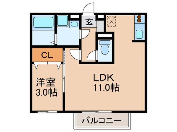 ヴァンソレイユの物件間取画像